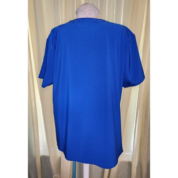 Carhartt Force Scrubs Top Modern Fit Blue Patch Logo Performance Size 2X NWOT - Picture 2 of 6